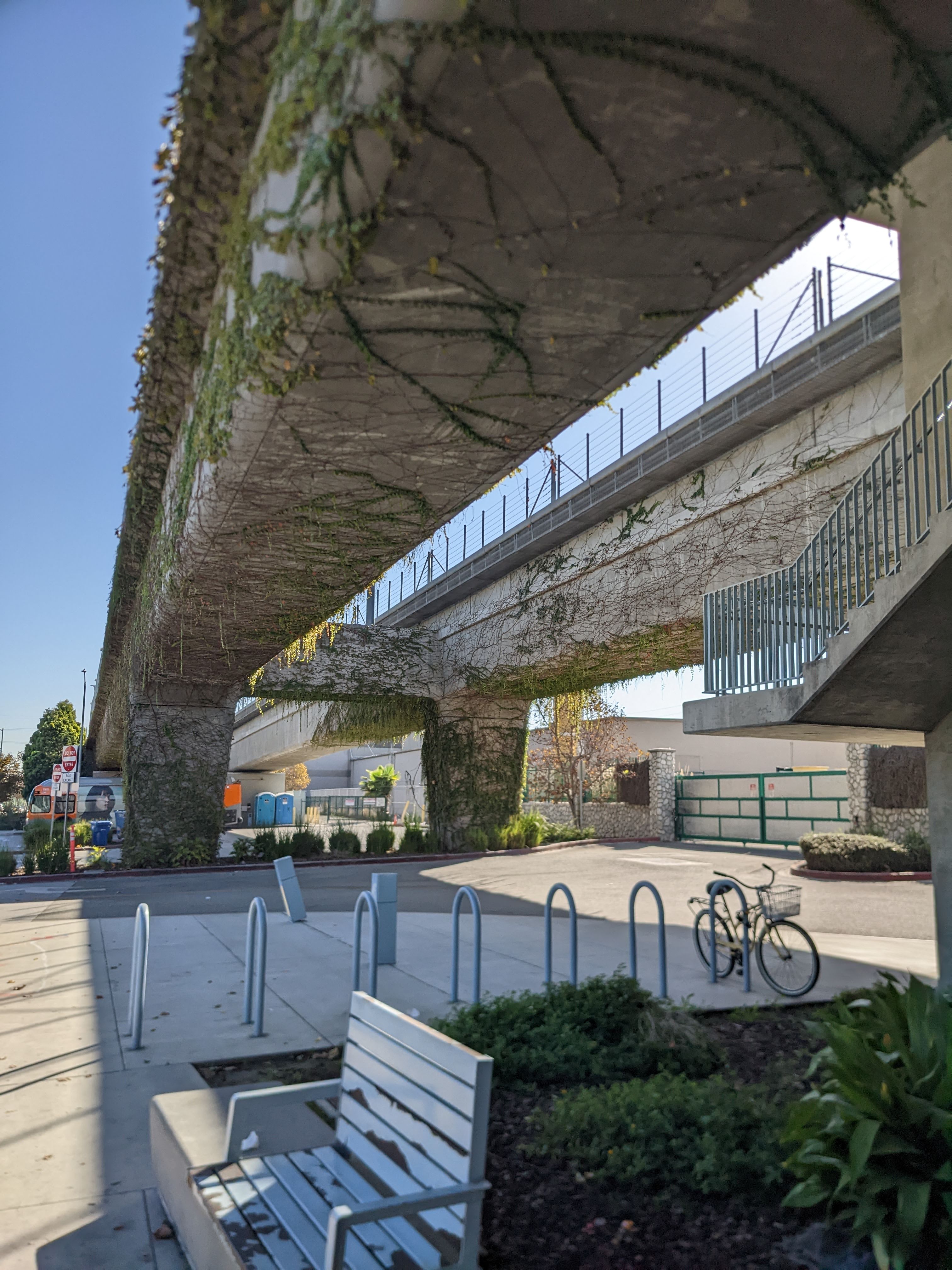 Underneath the metro station